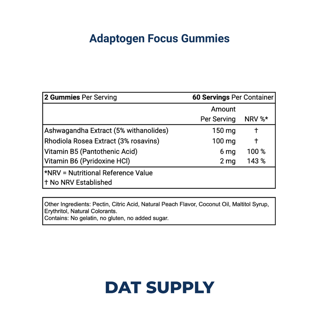 Adaptogen Focus Gummies White Label Formula – Lion’s Mane, Rhodiola & Ginseng | DAT Supply