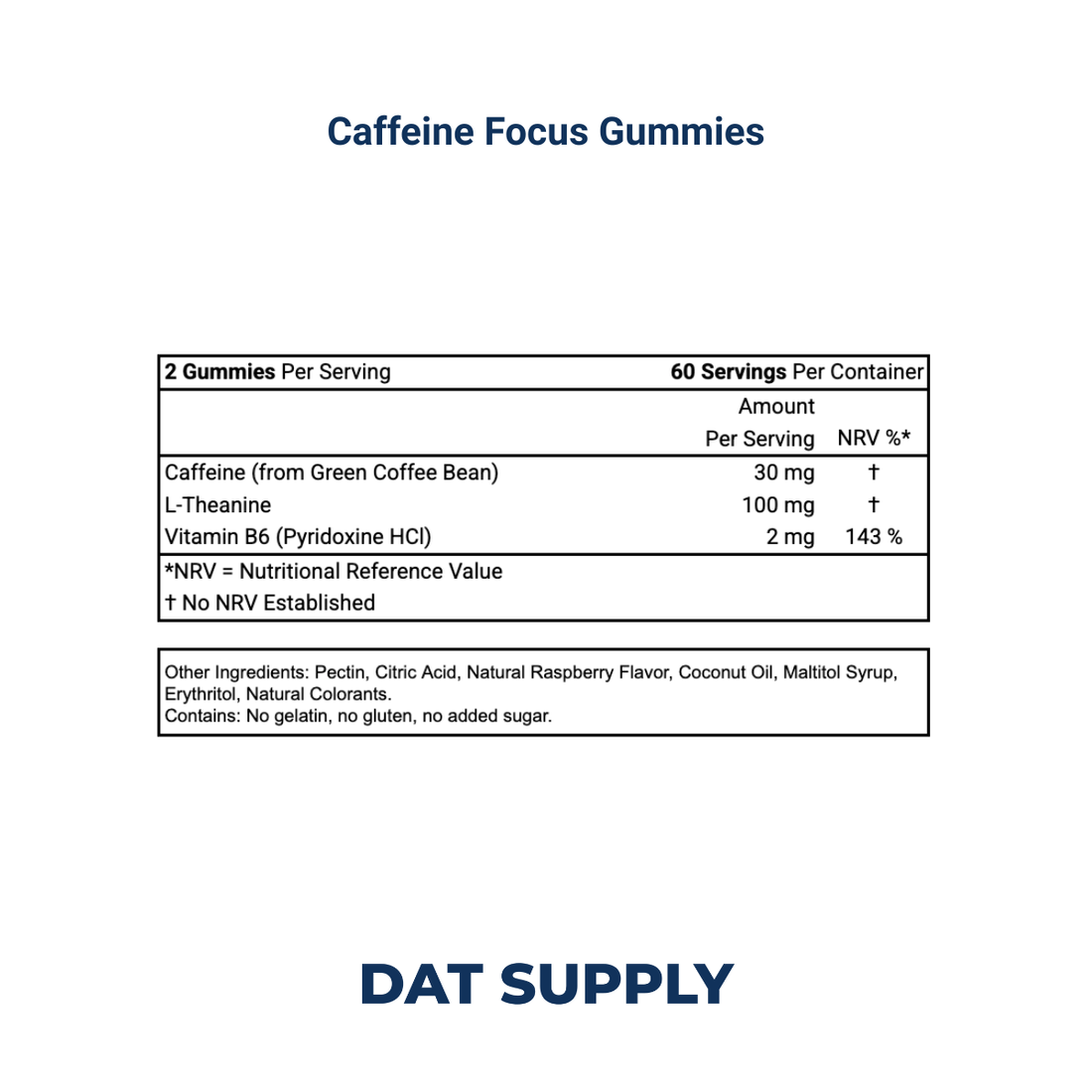 Caffeine Focus Gummies White Label Formula – Caffeine + L-Theanine for Energy | DAT Supply