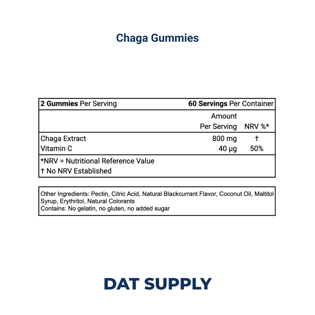 Chaga Mushroom Gummies White Label Formula – Antioxidant & Immune Support | DAT Supply