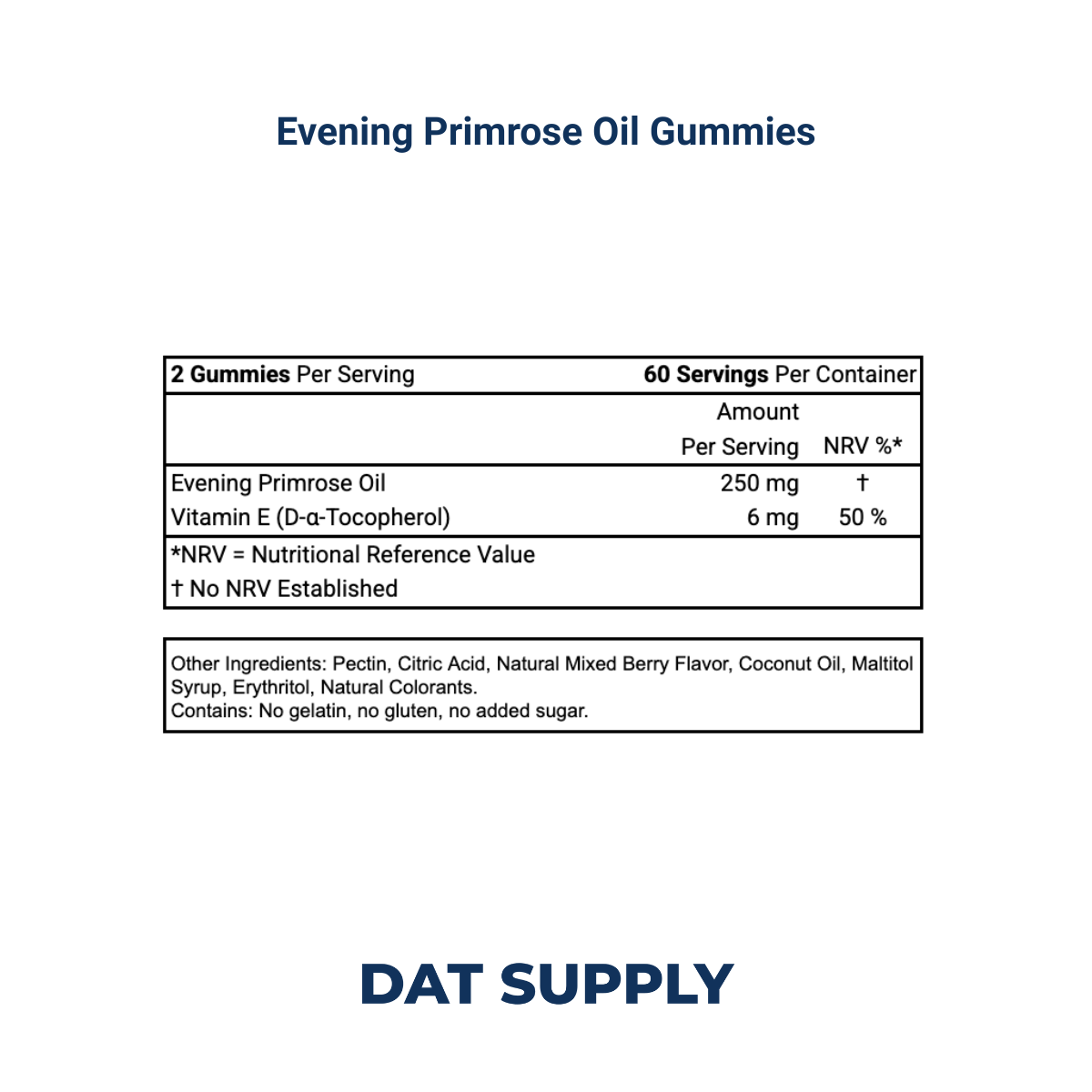 Evening Primrose Oil Gummies White Label Formula – Hormonal & Skin Support | DAT Supply
