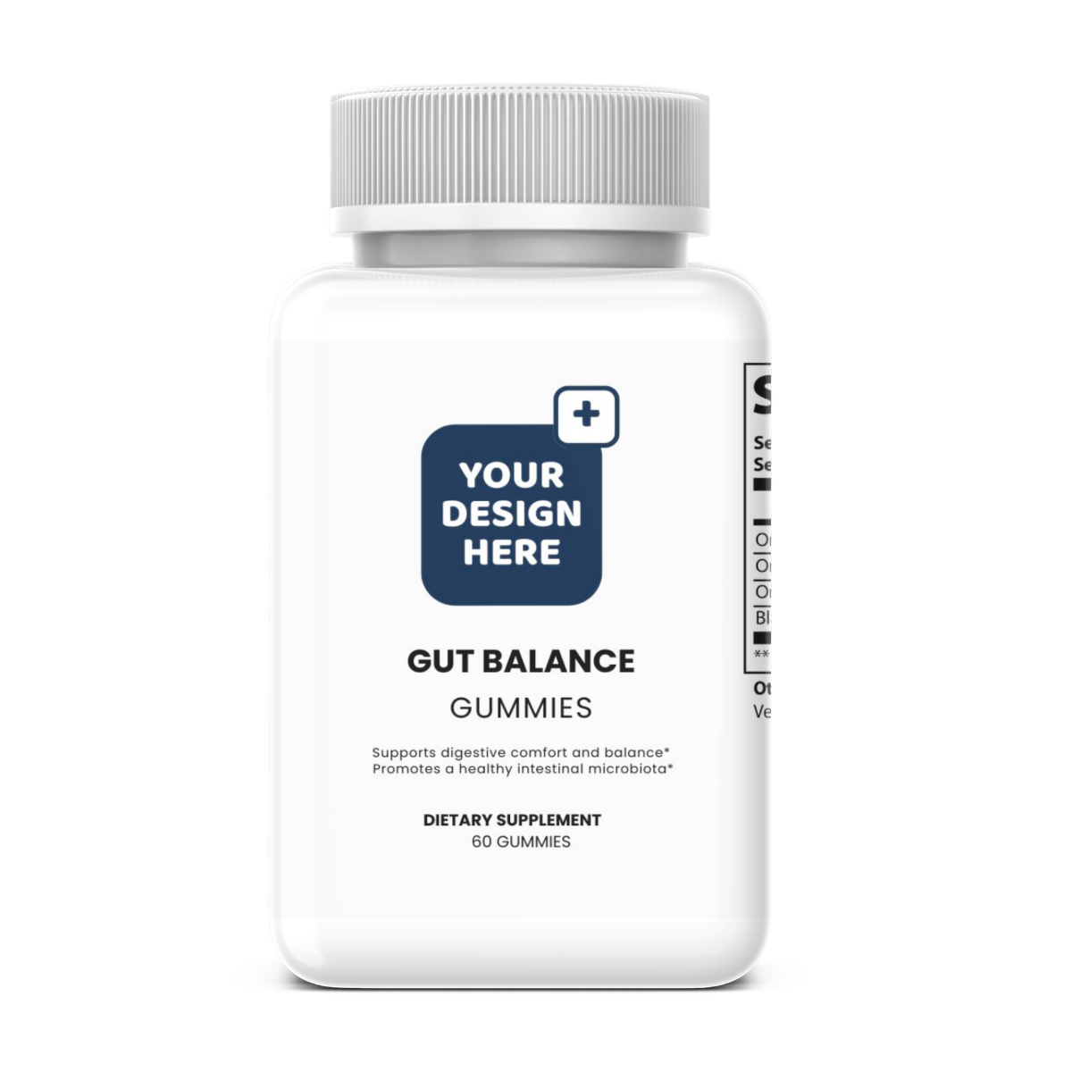 Gut Balance Gummies White Label PET Bottle – Probiotics + Prebiotics | DAT Supply