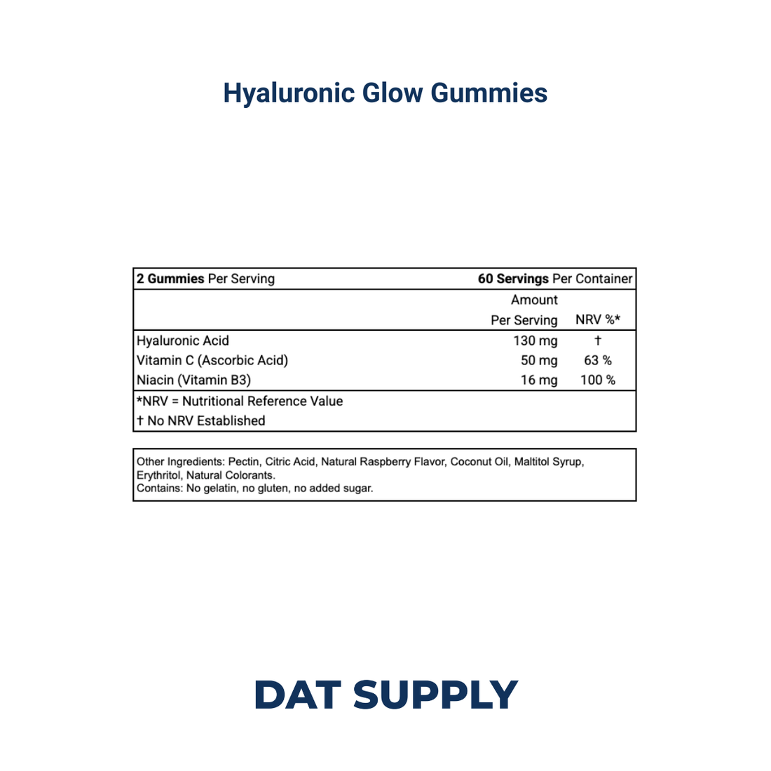Hyaluronic Glow Gummies White Label Formula – Hyaluronic Acid & Vitamin C