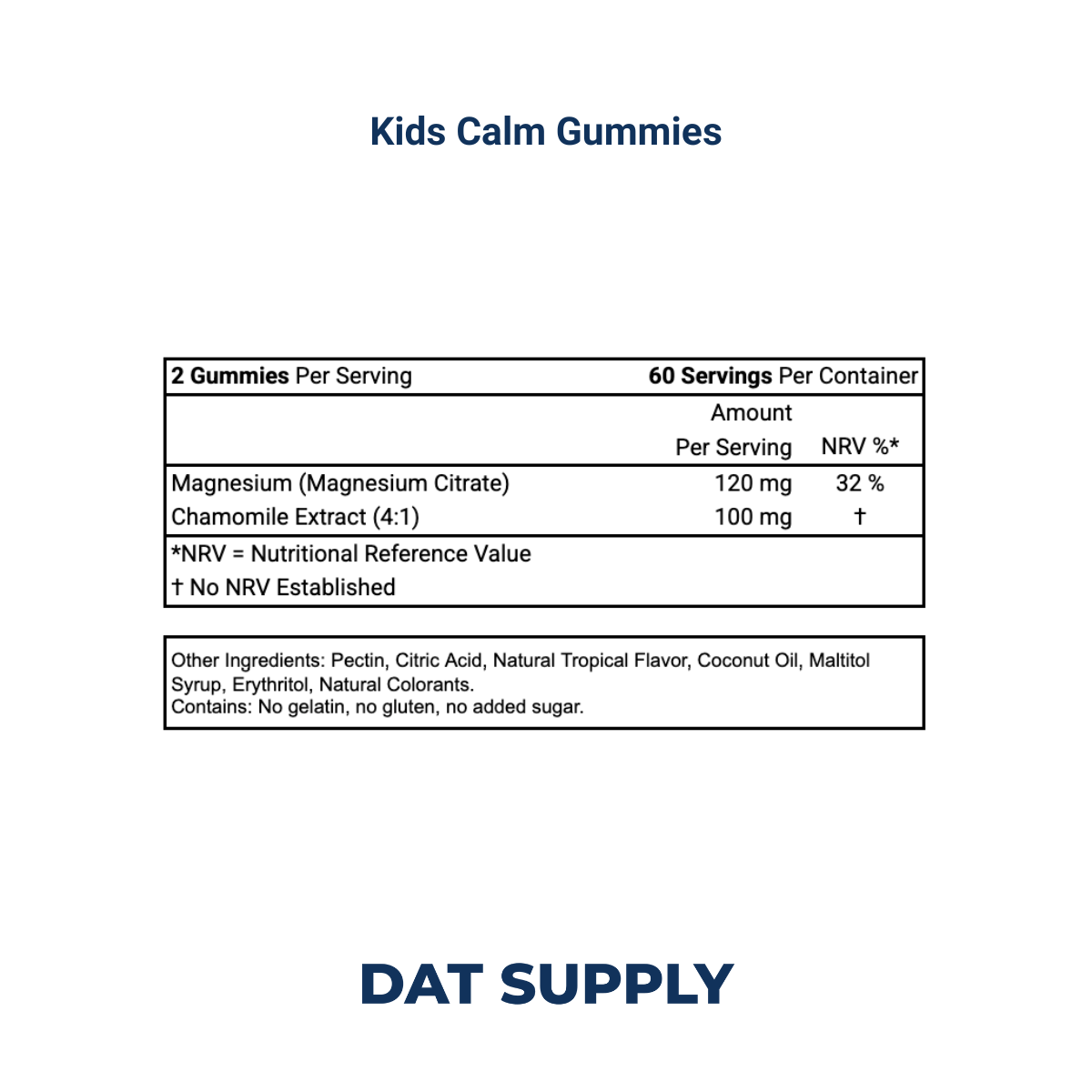 Kids Calm Gummies White Label Formula – Magnesium & Chamomile for Relaxation | DAT Supply
