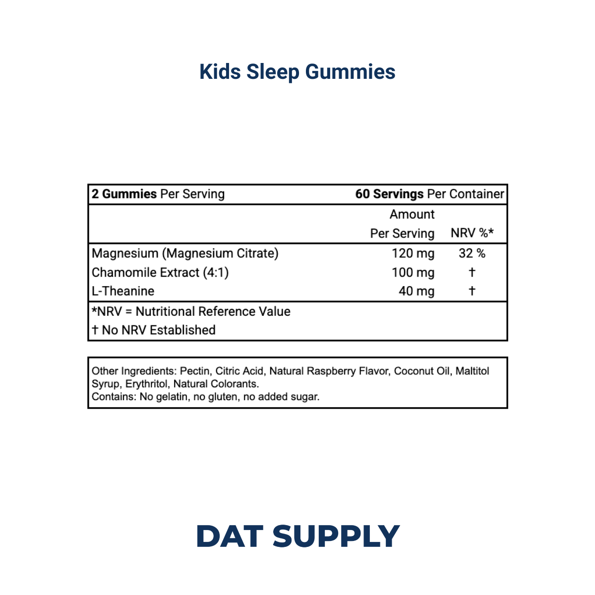 Kids Sleep Gummies White Label Formula – Magnesium & Chamomile for Restful Sleep | DAT Supply