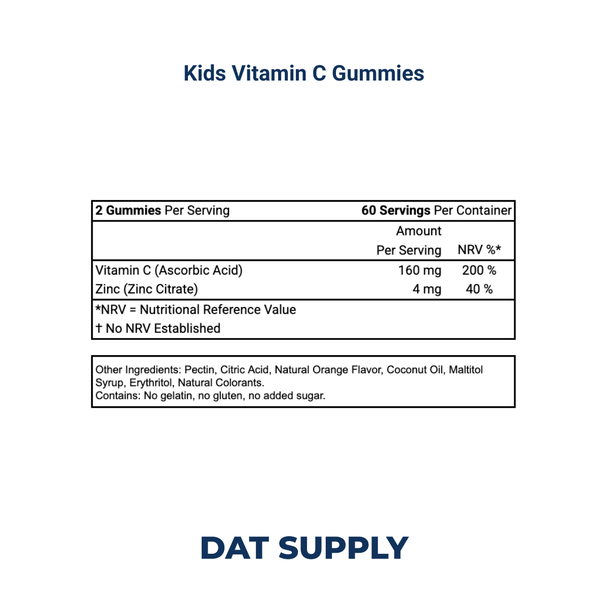 Kids Vitamin C Gummies White Label Formula – Immunity & Antioxidant Support | DAT Supply