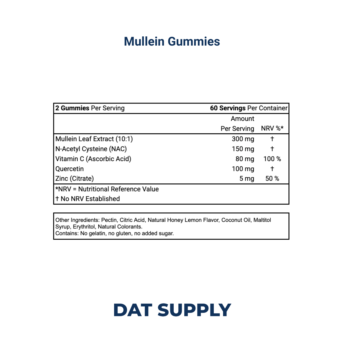 Mullein Gummies White Label Formula – Lung & Respiratory Support | DAT Supply