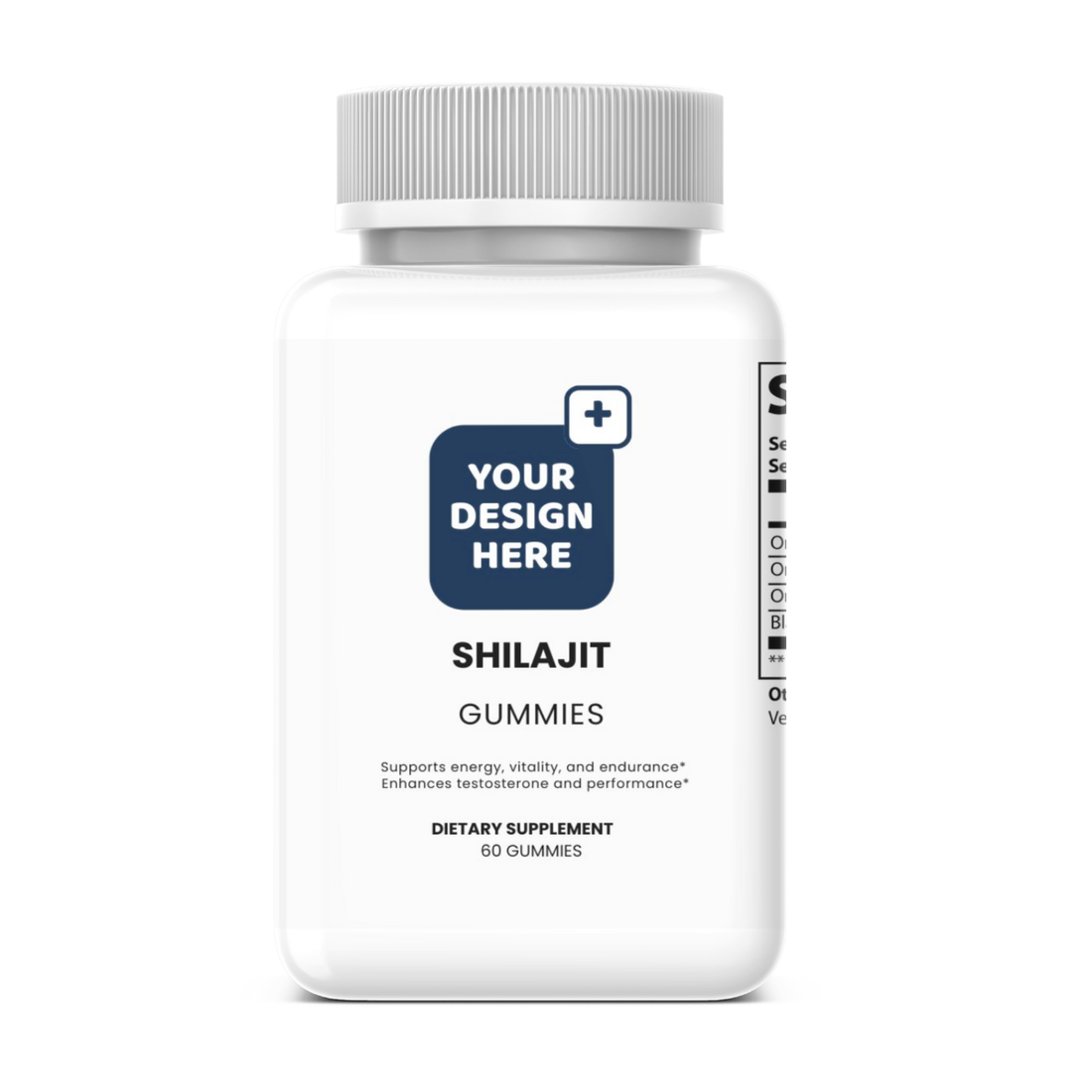 Shilajit Gummies White Label PET Bottle – Shilajit, Chaga & Ashwagandha | DAT Supply
