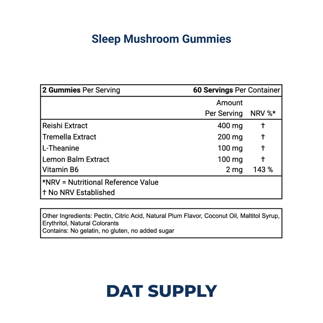 Sleep Mushroom Gummies White Label Formula – Reishi & L-Theanine | DAT Supply